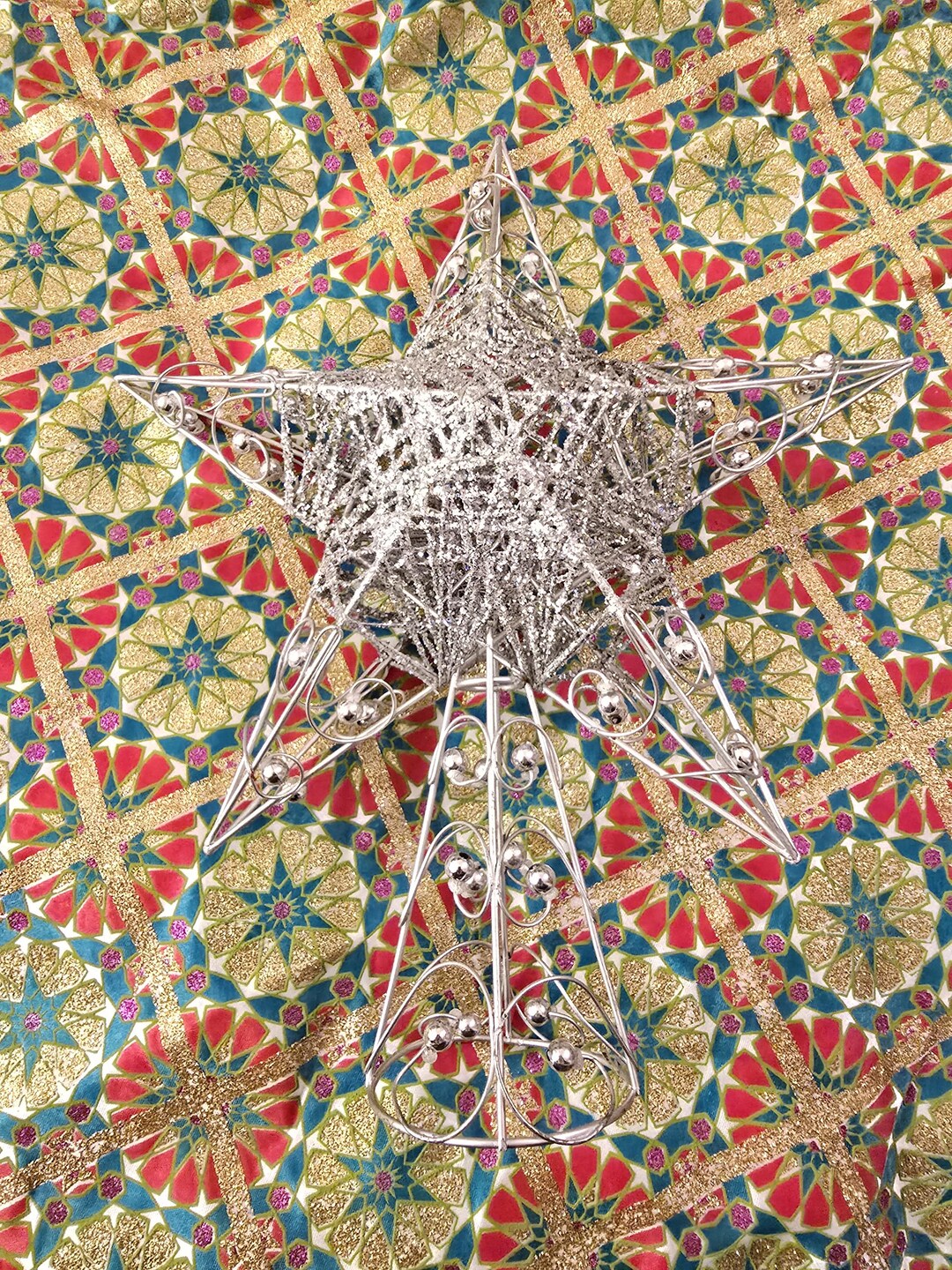 Silver Tree Topper Silver Christmas Star Holiday Decor Glitter Decor - Etsy