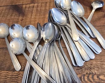 Vintage Sterling Silver 925 Serving Spoon Silverware Setting