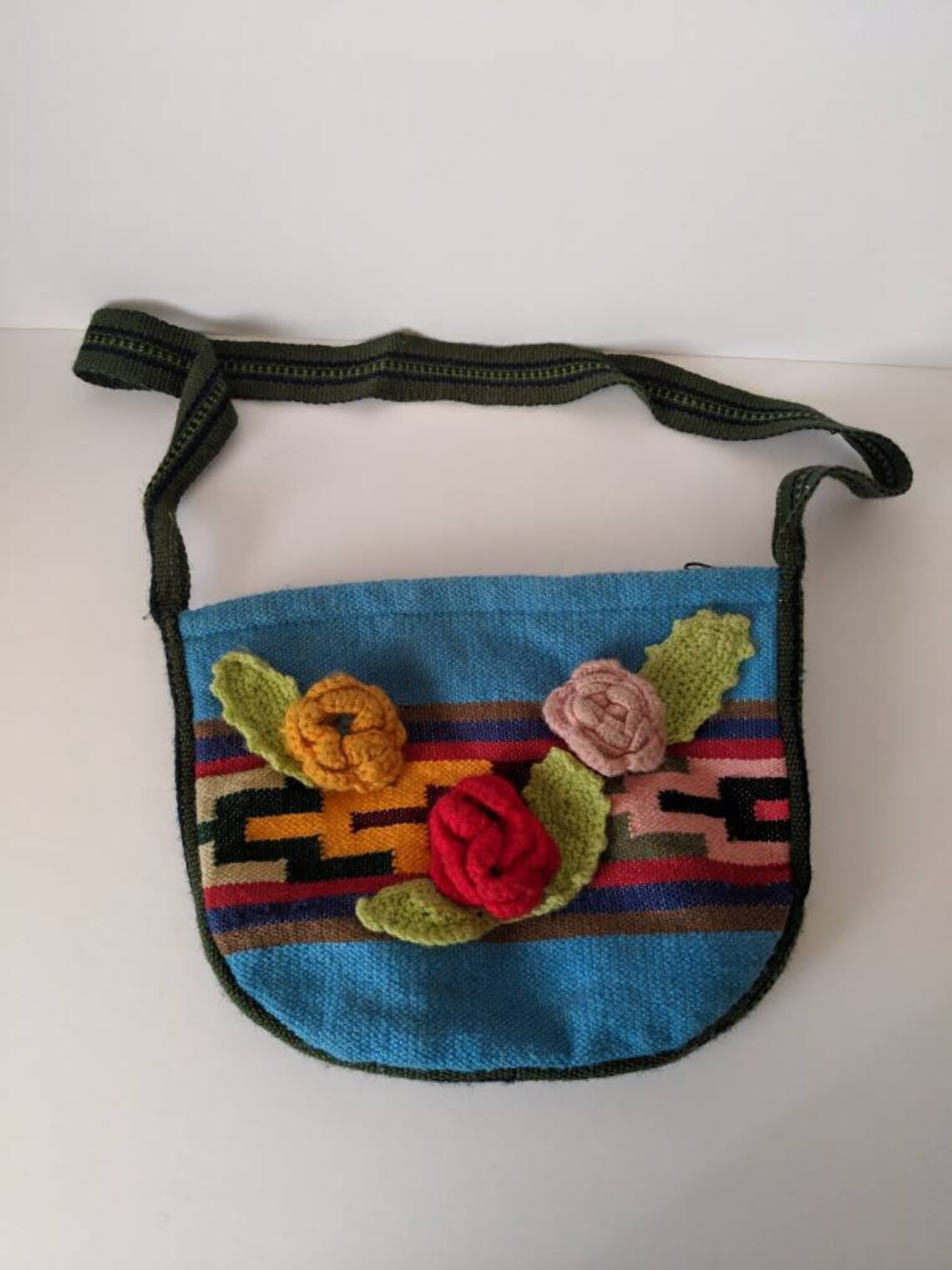 Mexican Purse Mexican Blanket Purse Serape Blanket Bag Floral Etsy
