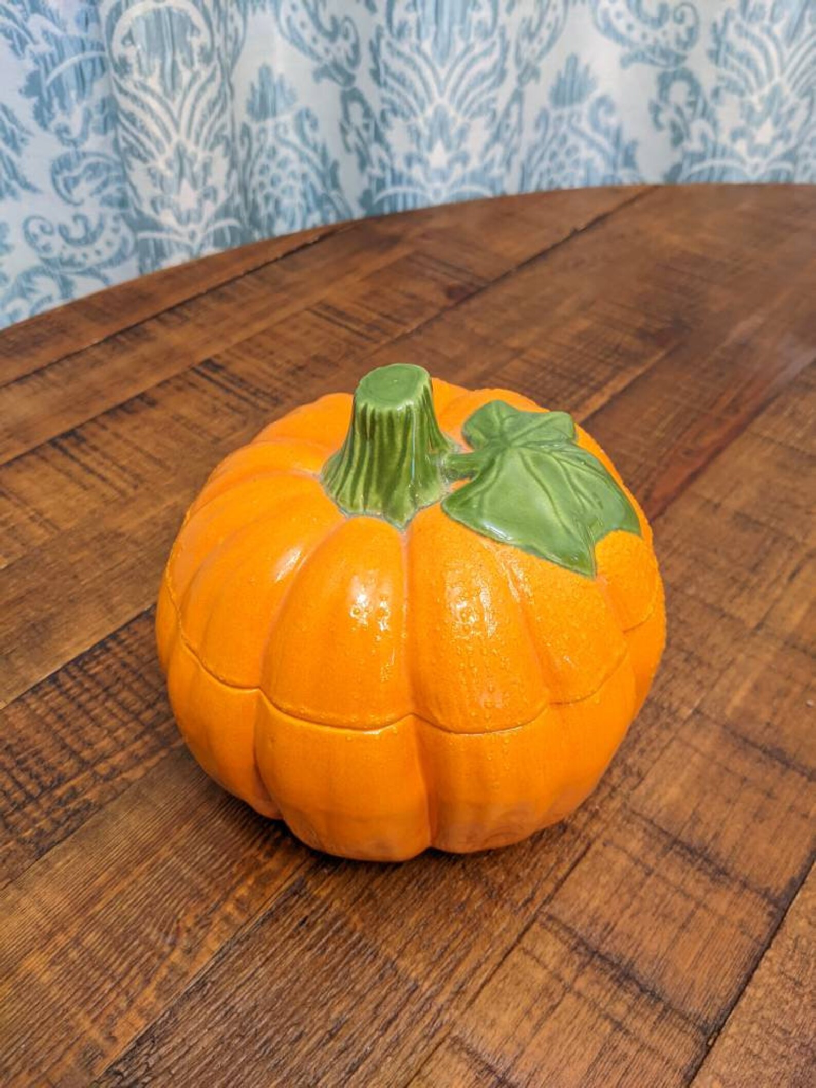 Pumpkin Cookie Jar Halloween Candy Dish Punking Jar Ceramic Etsy