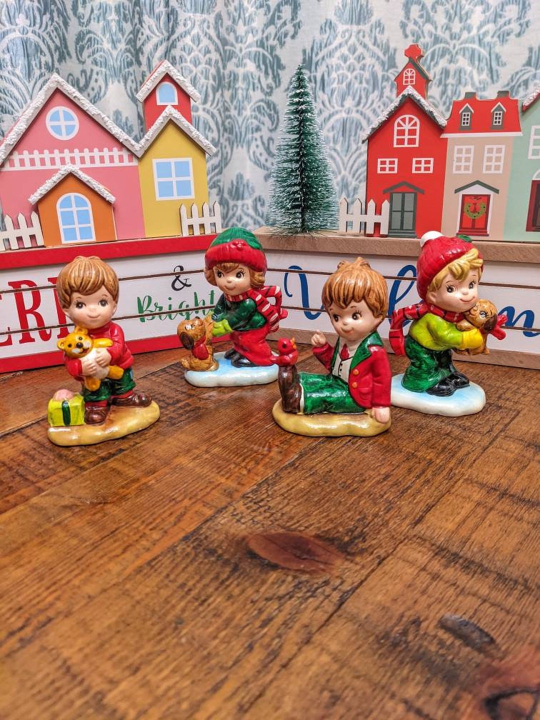 Lefton Christmas Figurines Lefton Holiday Decor Christmas Etsy