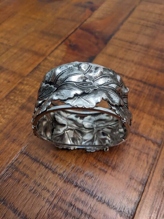 Metal Floral Cuff Bracelet Metal Flower Bracelet … - image 5