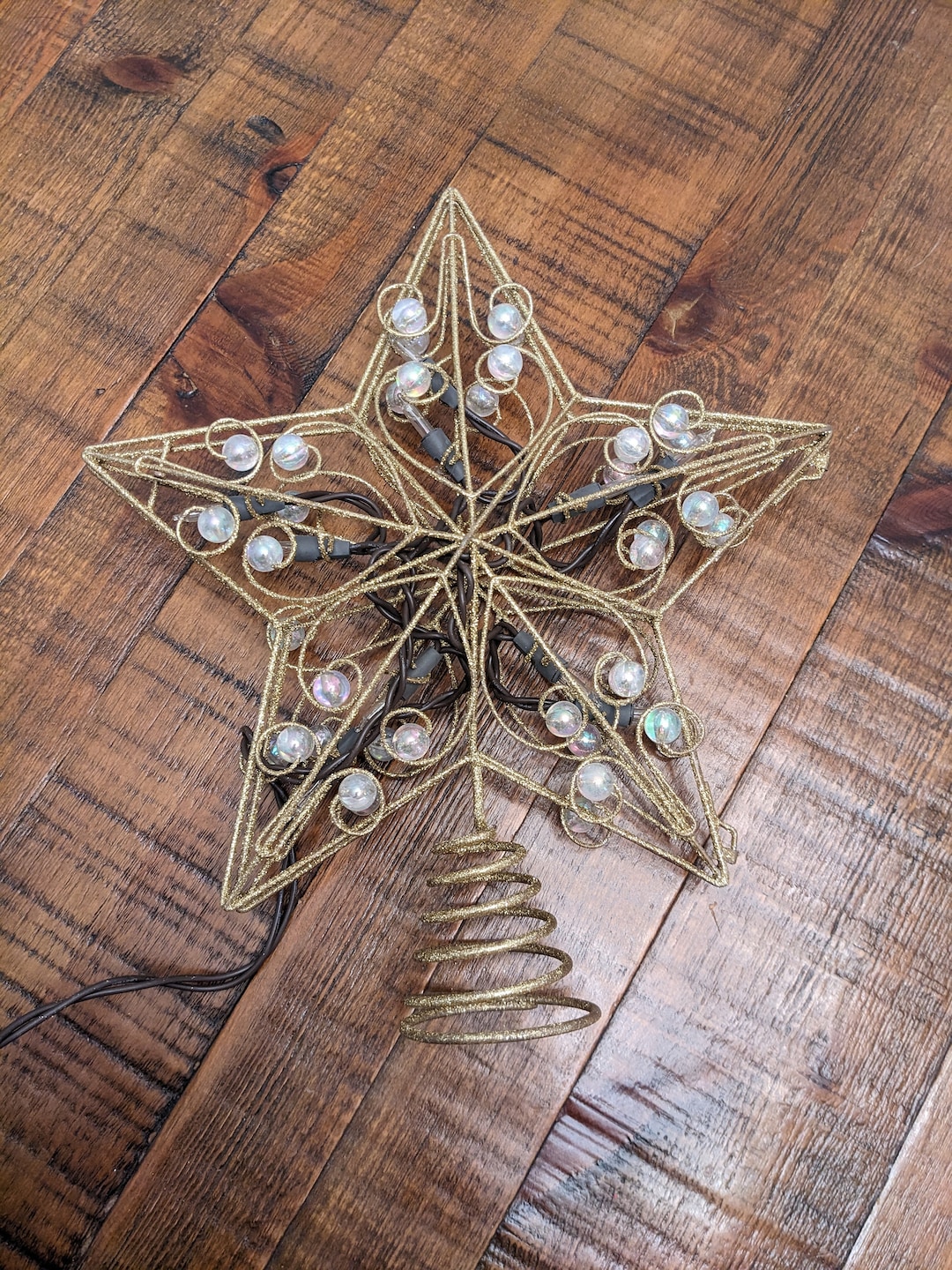 Vintage Star Tree Topper Light Star Vintage Tree Star Holiday Decor