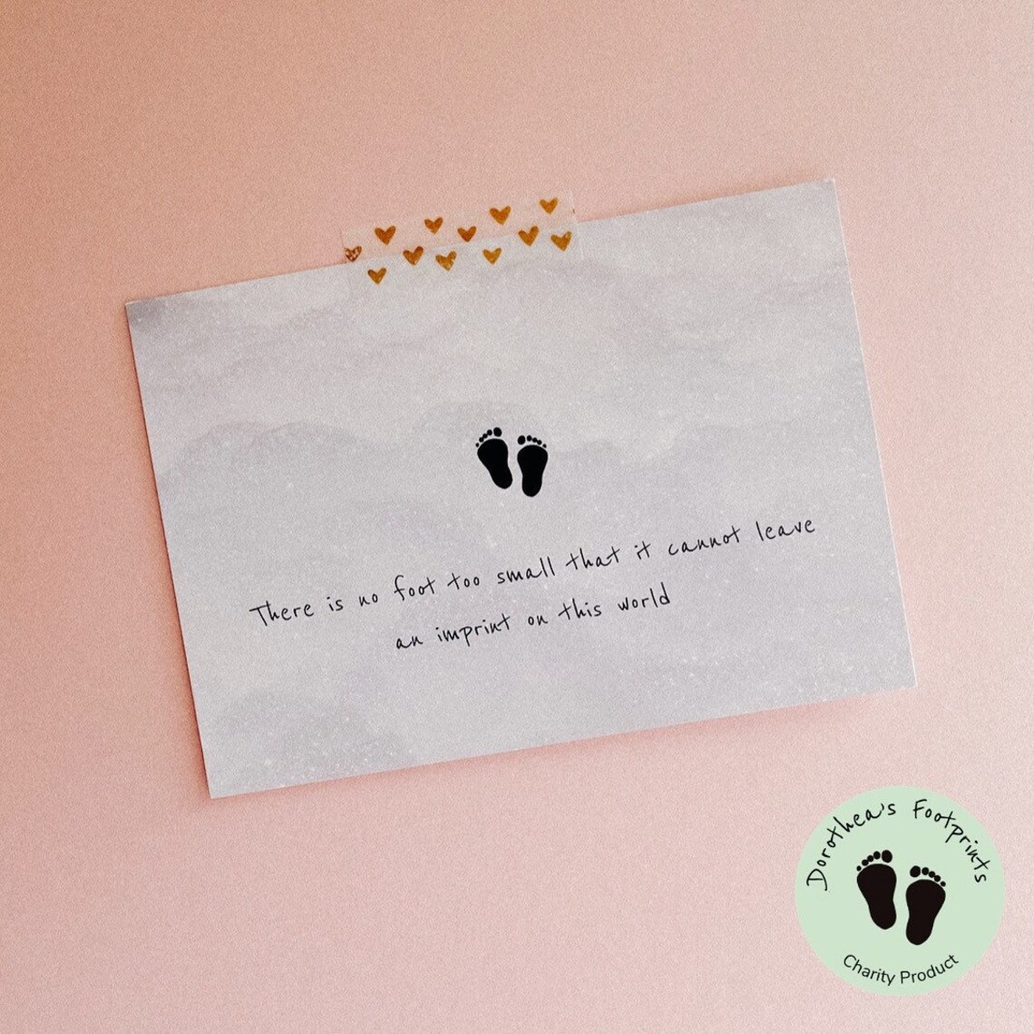 Miscarriage Card Baby Footprints notecard & envelope Etsy