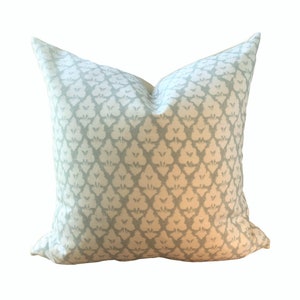 Thibaut Arboreta Designer Pillow Cover Spa Blue Sofa Throw Pillow Light Blue Geometric Bed Sham