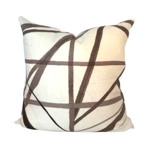 Channels Pillow Cover in Taupe Kelly Wearstler Designer Pillow Cover Luxury Sofa Pillow Cover Decorative Pillow Bed Sham 20x20&quot;