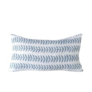 Willow LUMBAR Pillow Cover in Colorway Willow 2 Blue Floral Sofa Cushion Blue and White Bed Throw Pillow 11 x 20"