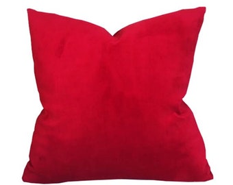 Pillow Red Velvet LUMBAR Pillow Cover Christmas Red Velvet Pillow Cover Luxury Throw Pillow Holiday Toss Pillow for Bed Room Pillow For Sofa