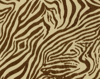 Zebra LUMBAR Pillow Cover Brown and Ivory with Woven Zebra Pattern - Single Sided - 11 x 22 Inches