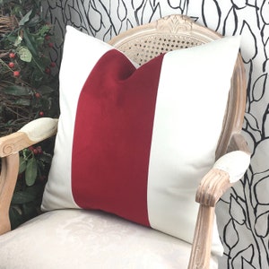 A Real Steal! Berry Red Velvet Designer Chair Lumbar Pillow by