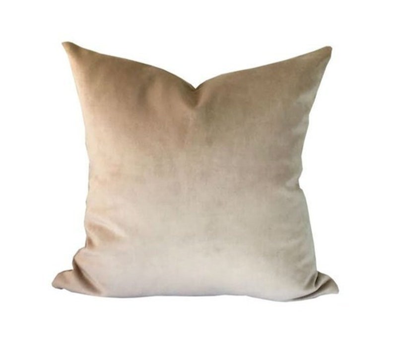 Velvet Pillow Cover in Khaki Beige Tan Velvet Pillow Cover Etsy