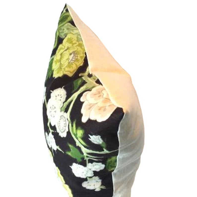 Schumacher Bermuda Blossoms Designer Pillow Cover in Colorway Jet ...