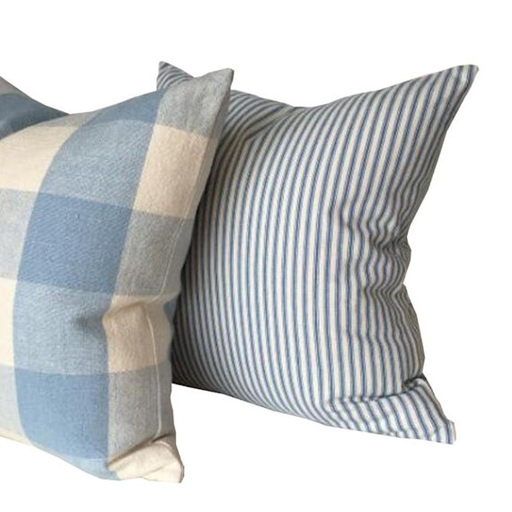 Cream Gingham Pillow Cover Buffalo Farmhouse Waverly Pillows Gingham Check