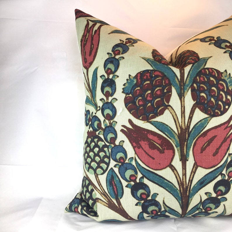Thibaut Cornelia Designer Pillow Cover in Colorway Red and Etsy