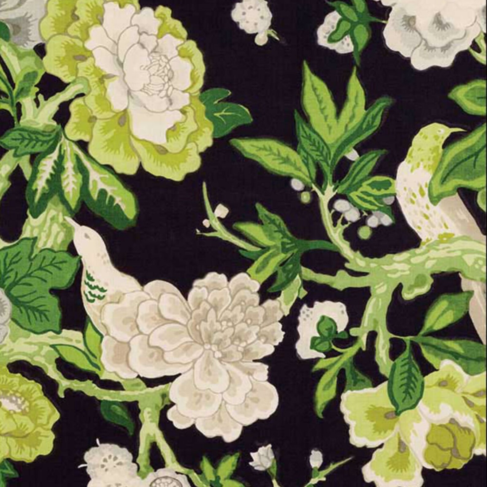 Schumacher Bermuda Blossoms Designer Pillow Cover in Colorway Jet ...