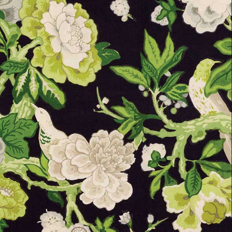 Schumacher Bermuda Blossoms Designer Pillow Cover in Colorway Jet ...