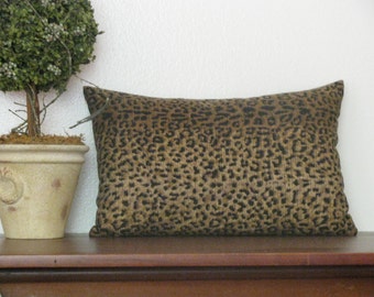 Cheetah Print Designer Lumbar Pillow Cover Leopard Print Sofa Pillow Cheetah Bed Pillow Brown Lumbar Support Pillow Cover