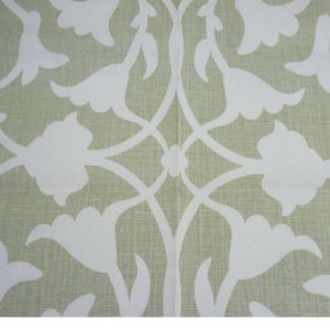 Kravet Poetical 23 Designer Pillow Cover, Green Linen Designer Pillow Cover -  Single Sided