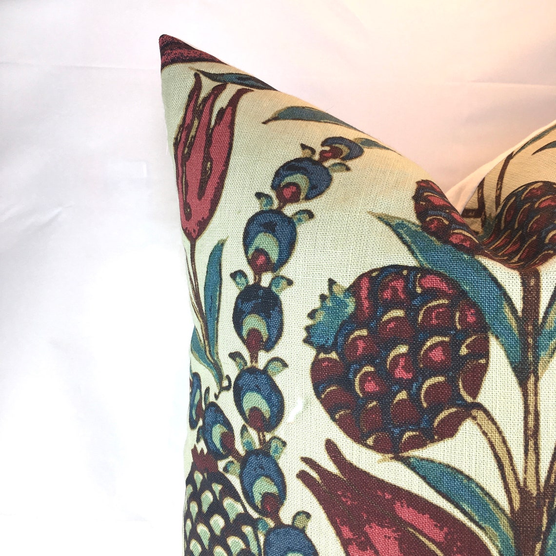 Thibaut Cornelia Designer Pillow Cover in Colorway Red and Etsy