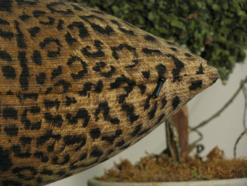Brown Leopard Animal Print Designer Lumbar Pillow Etsy