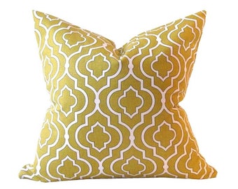 Yellow Pillow Cover Geometric Design, Moroccan Pillow Cover, Bo Ho Pillow