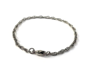 2.5mm Titanium Double Rope Chain Bracelet/Anklet