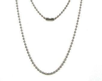 Pure Titanium Ball Chain Necklace - 2.3mm
