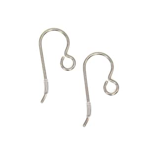 Pure Titanium Ear Wires Gold Tone Available Natural Titanium