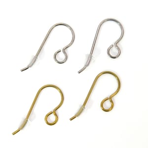 Pure Titanium Ear Wires Gold Tone Available image 1