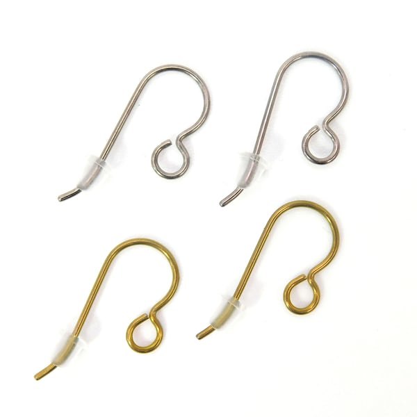 Pure Titanium Ear Wires - Gold Tone Available