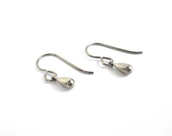 Pure Titanium Teardrop Earrings
