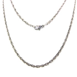 Pure Titan Doppel Seil Halskette Kette - 2.5 mm