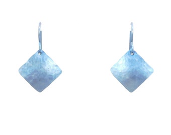 Small Blue Titanium Earrings