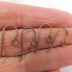 Pure Titanium Ear Wires Gold Tone Available image 4