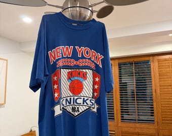 Vintage 90's New York Knicks Nutmeg T-shirt Size Men's Large - Etsy