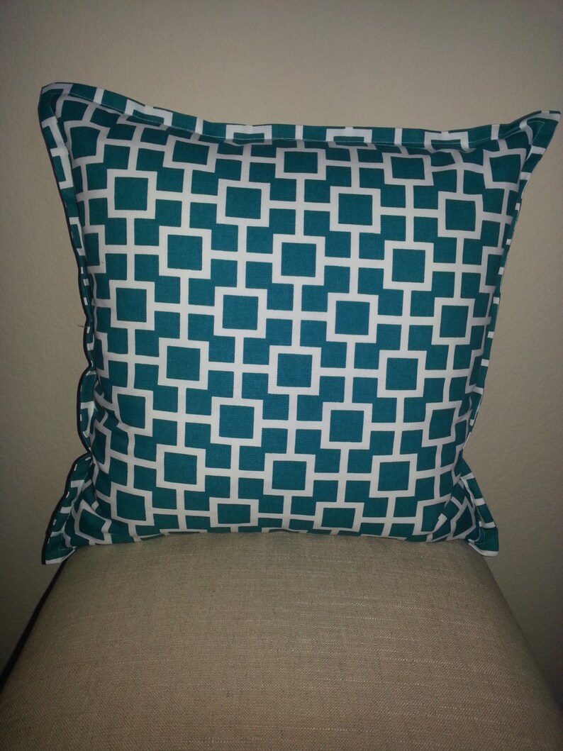 Teal Throw Pillow Etsy
