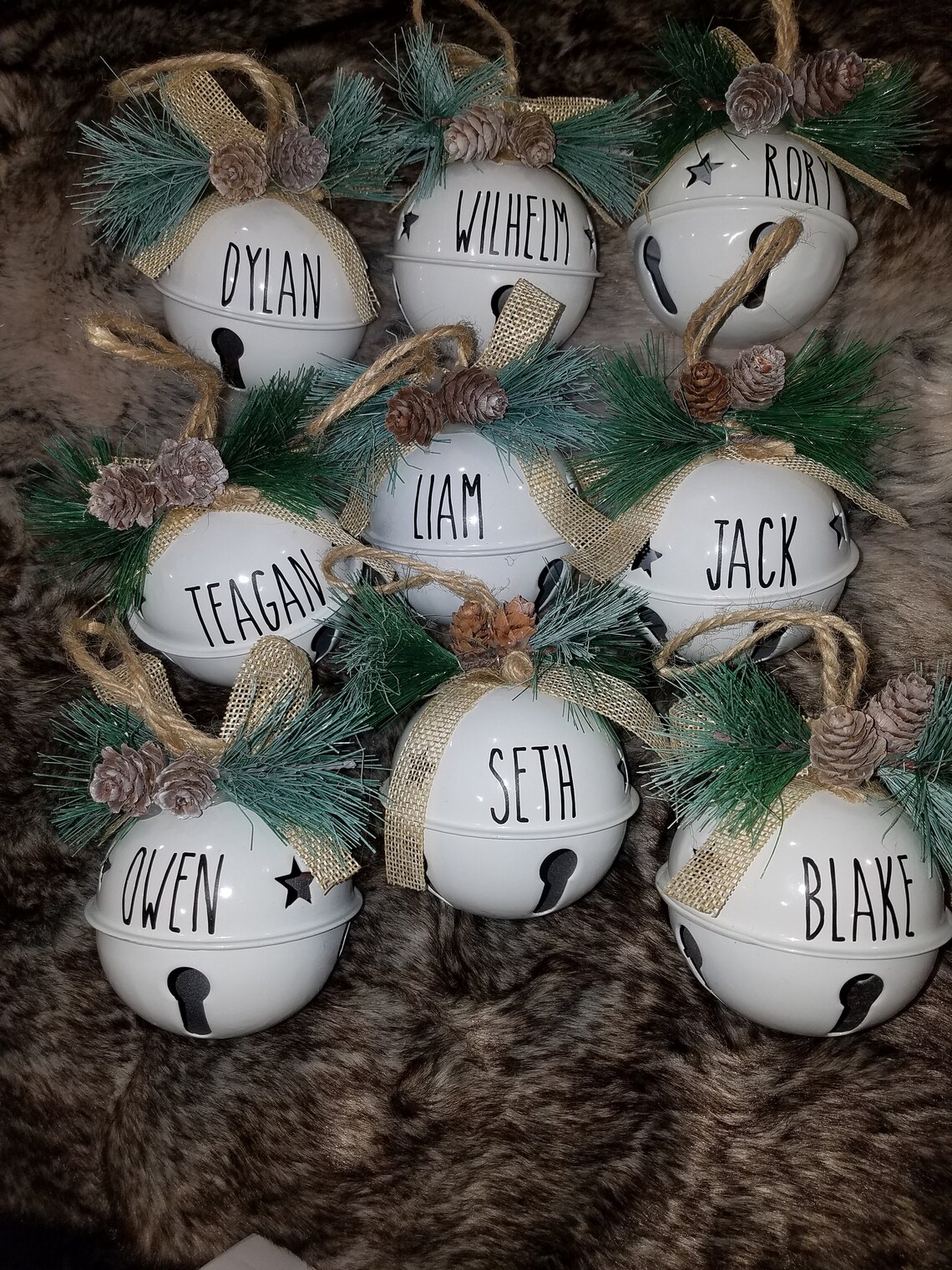 3.5 Personalized Christmas Jingle Bell Ornaments Etsy