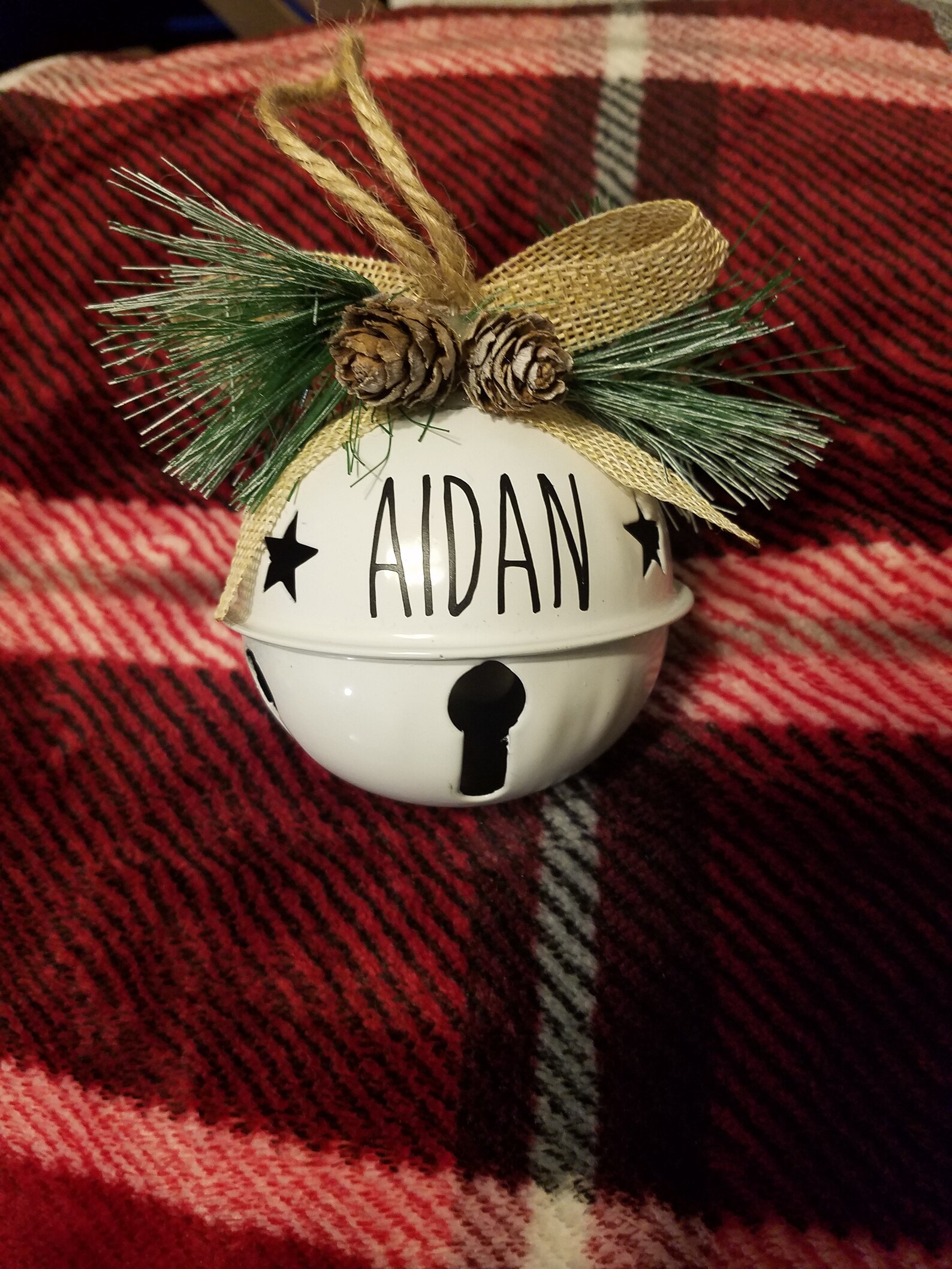 3.5 Personalized Christmas Jingle Bell Ornaments Etsy