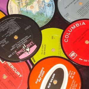 Comedy Album Coasters, Comedy Legends vinyl record coaster set, drink coasters image 1