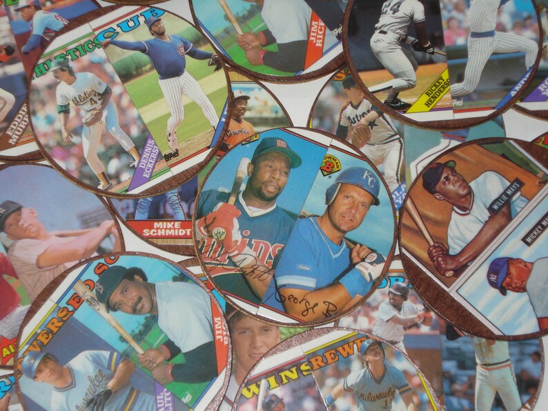 Baseball Card Coasters, Sports Coasters, Man Cave Decor, Sports Fan