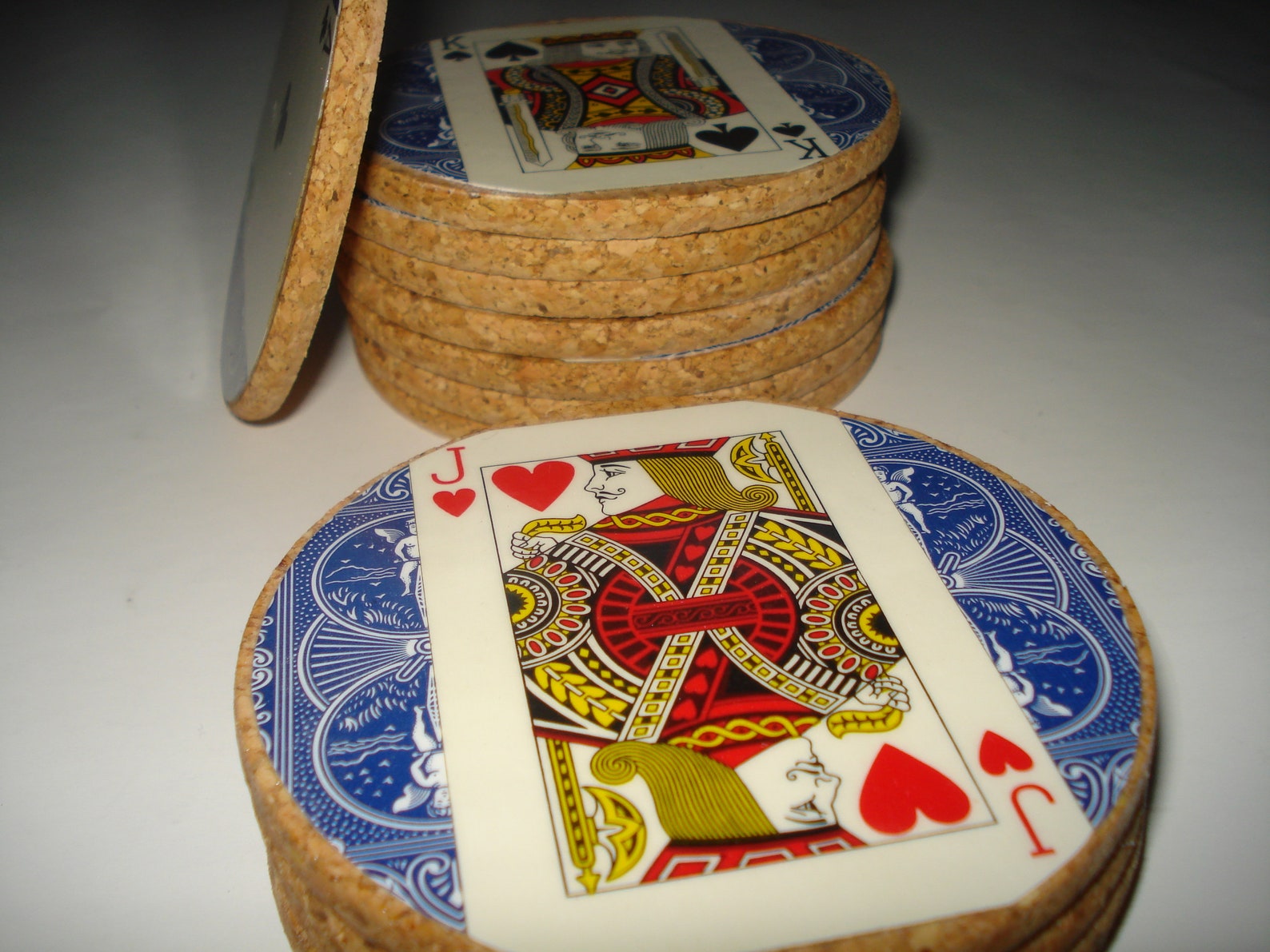 4 Playing Card Coasters Poker coasters Man Cave gift Poker Etsy