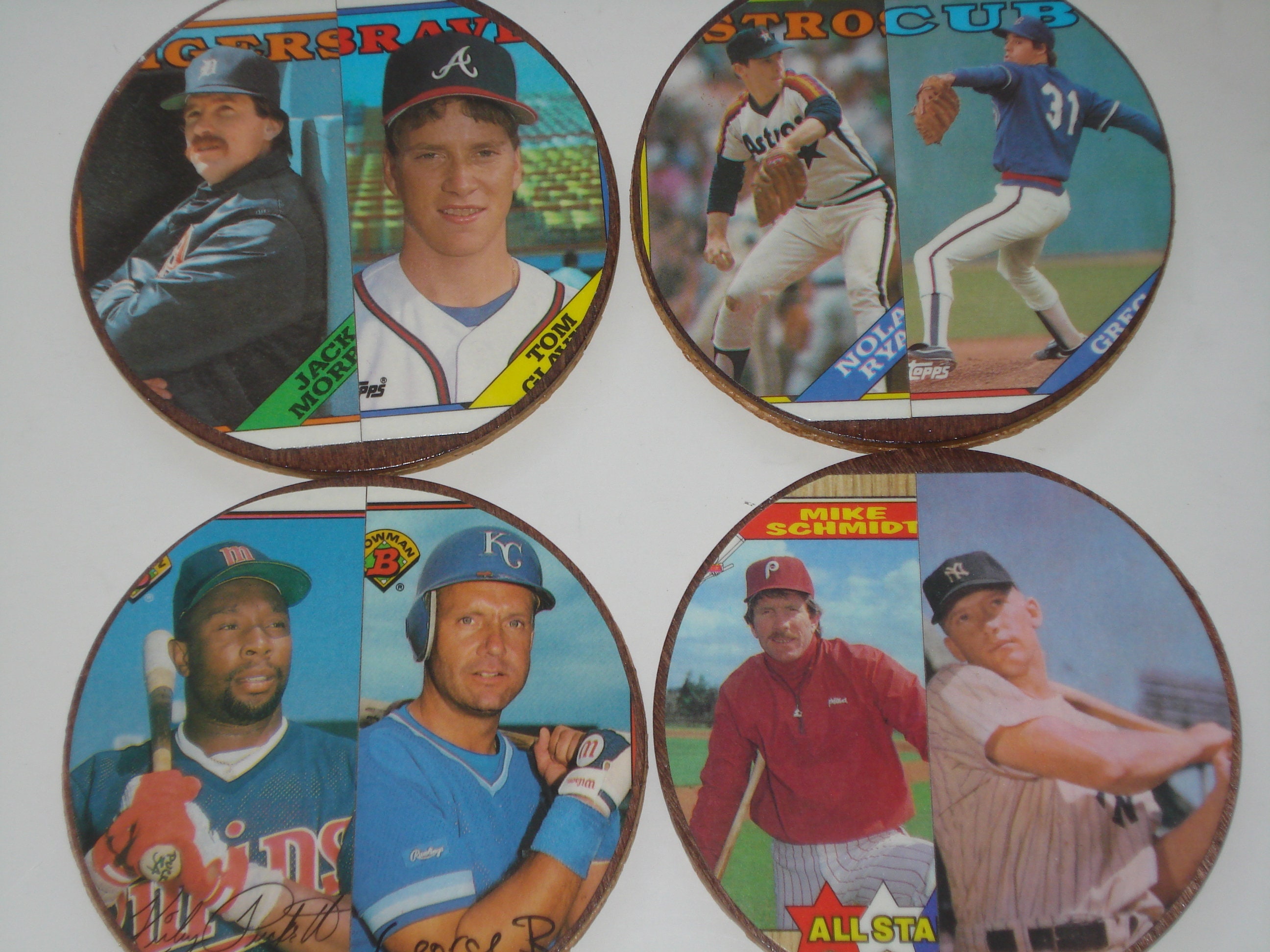 Baseball Card Coasters, Sports Coasters, Man Cave Decor, Sports Fan