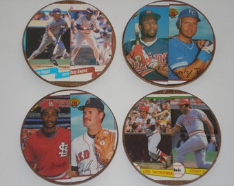 Baseball Card Coasters, Sports Legends coasters, Man Cave decor, Sports fan gift