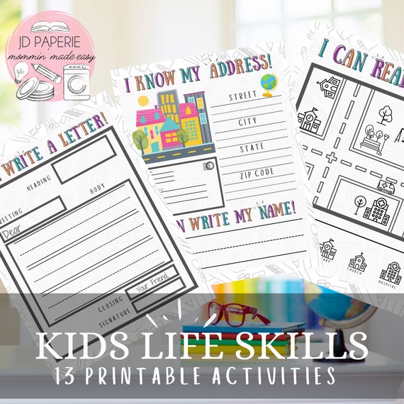 usa life skills social skills worksheets homeschool etsy