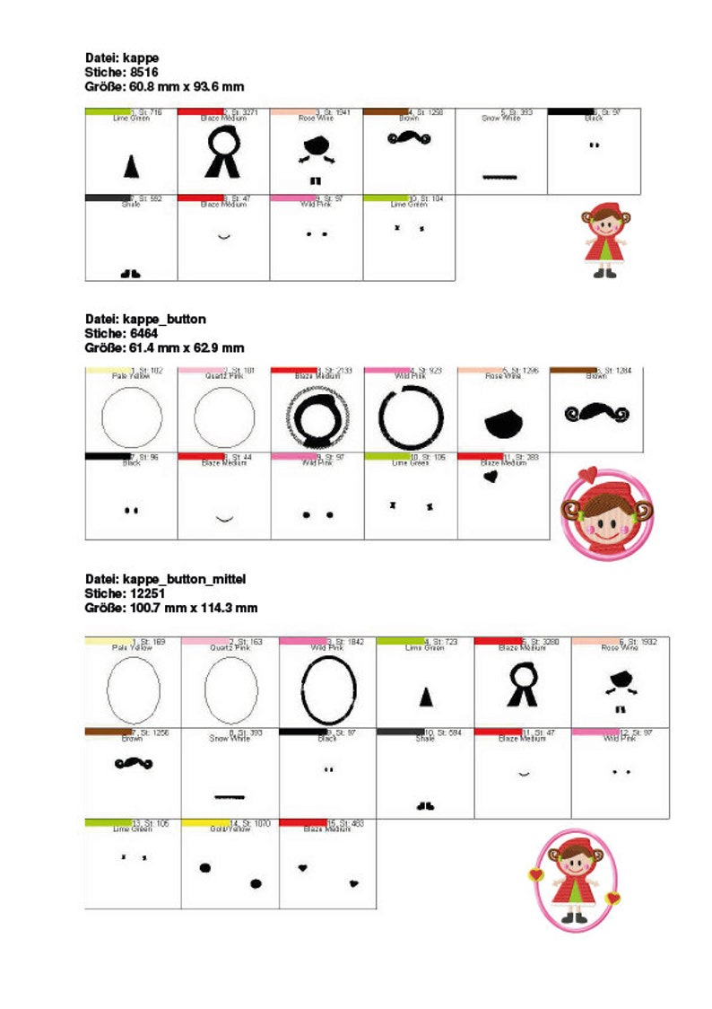 19 Stickdateien 10 x 10 13 x 18 große Stickserie Kappe & Wolle Bild 6
