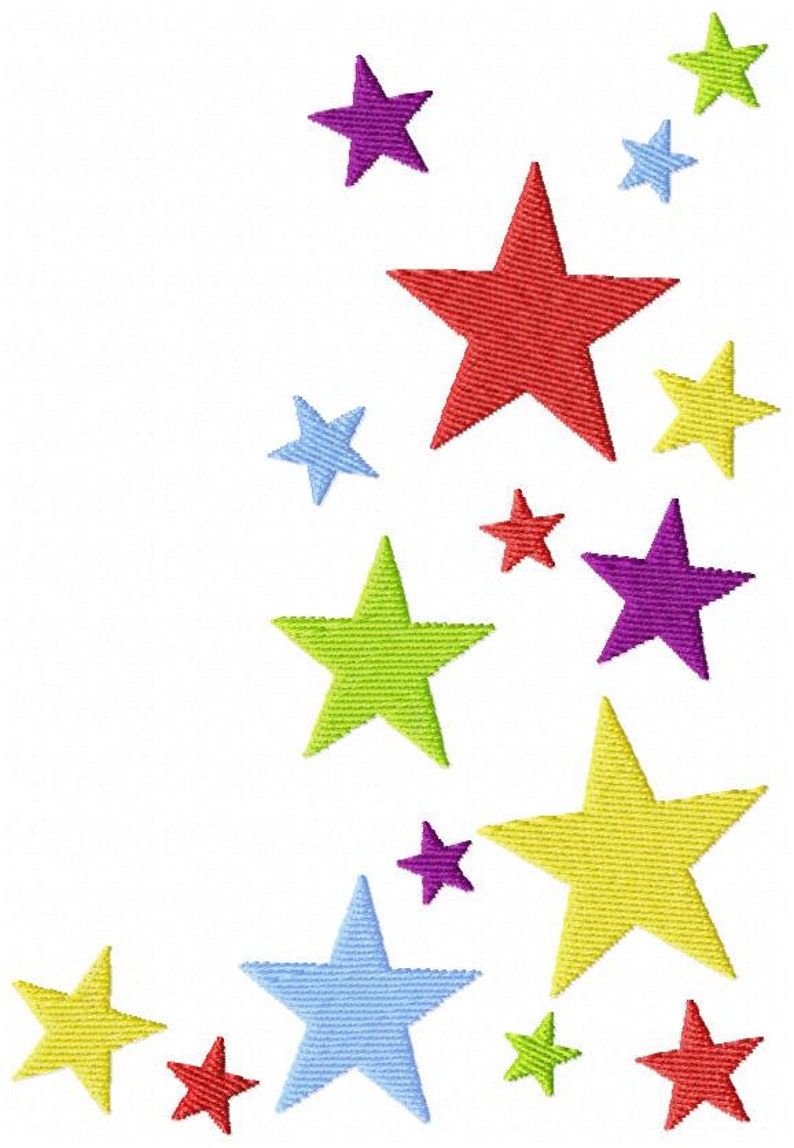 23 Stickdateien 10 x 10 und 13 x 18 große Stickserie Sterne Bild 4