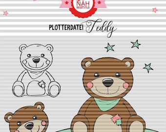 Nähwahna Plotterdatei Teddy