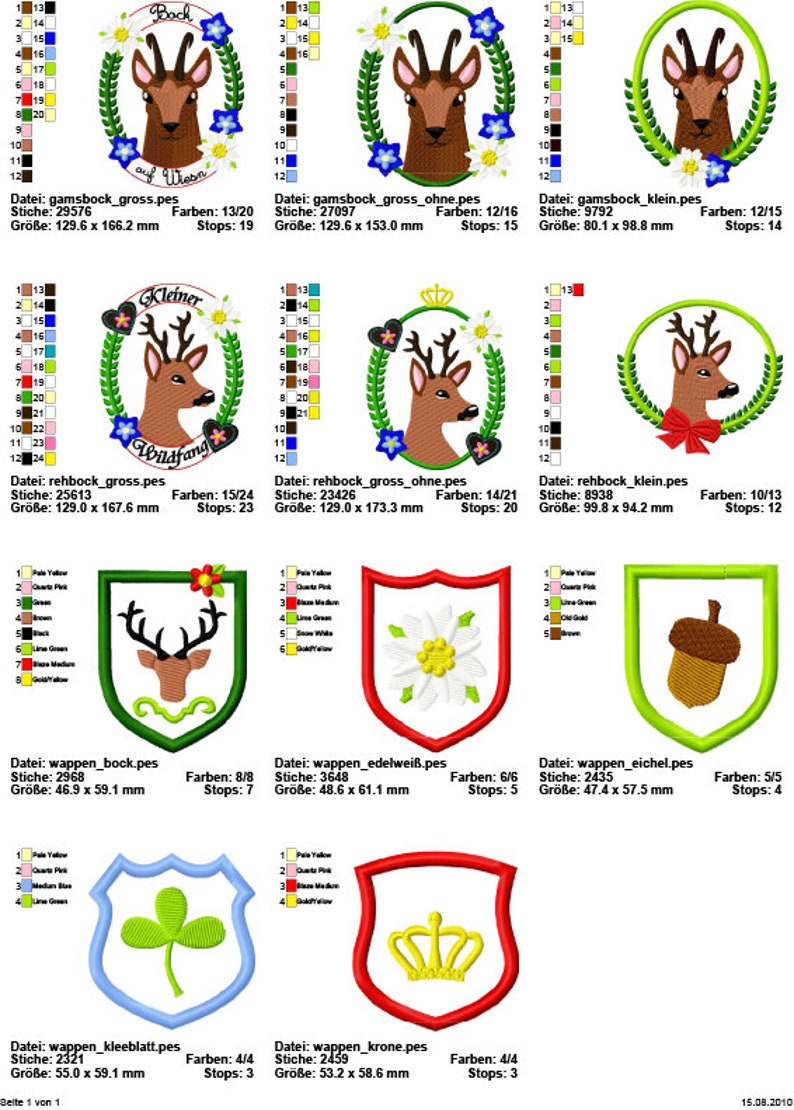 11 Stickdateien 13 x 18 große Stickserie Bock auf Wiesn Bild 2