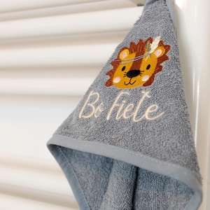 Hooded towel embroidered with name, 100 cm x 100 cm or 80 x 80 cm, many colors and designs, baby bath towel, personalized baby bath towel image 15