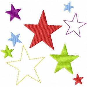 23 Stickdateien 10 x 10 und 13 x 18 große Stickserie Sterne Bild 5